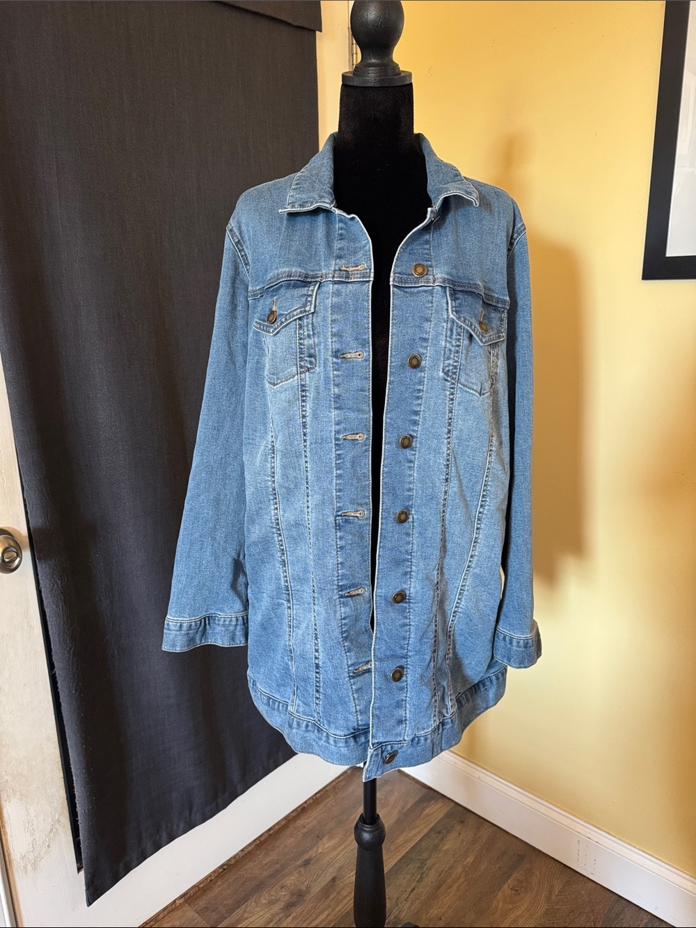 Woman Within Light Blue Denim Jean Jacket